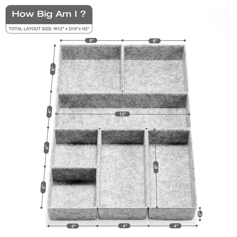 Welaxy storage & organize Welaxy Deluxe drawer organizers multi-purpose storage box luxury gifts 7-piece Style C