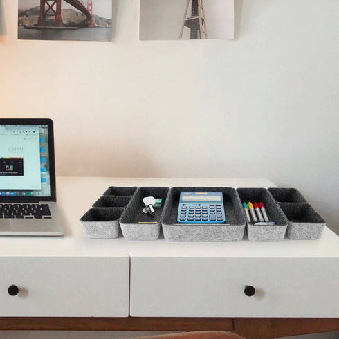 Welaxy storage & organize Welaxy Drawer organizers bins trays catchall tray gift idea 8-piece rectangular