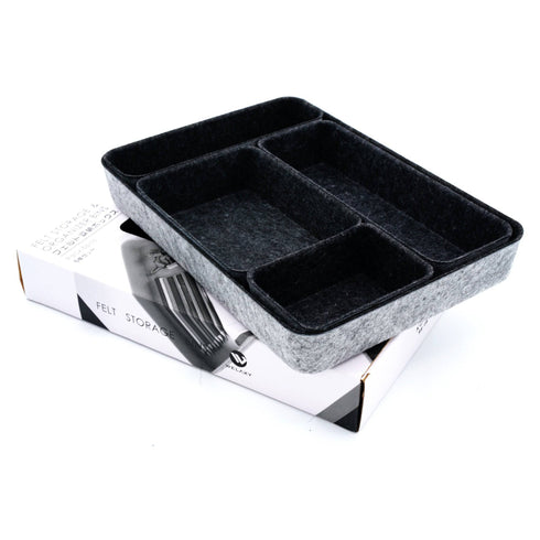 Welaxy storage & organize Welaxy Felt Desk Organizer Paper Letter Trays File sorter desktop drawer organizers bins set for home office Document Folders storage 5-pack