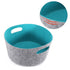 Welaxy storage & organize Welaxy Large Storage Basket Felt Open Storage Bins Desk Organize bin Shelf Box with Handles Light Weight for Magazines Books Junk Kids Toys Pet Toy Clothes Laundry Organizer Round
