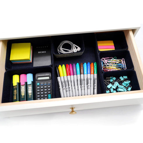 Welaxy storage & organize Welaxy Office drawer organizers trays 7-piece rectangular