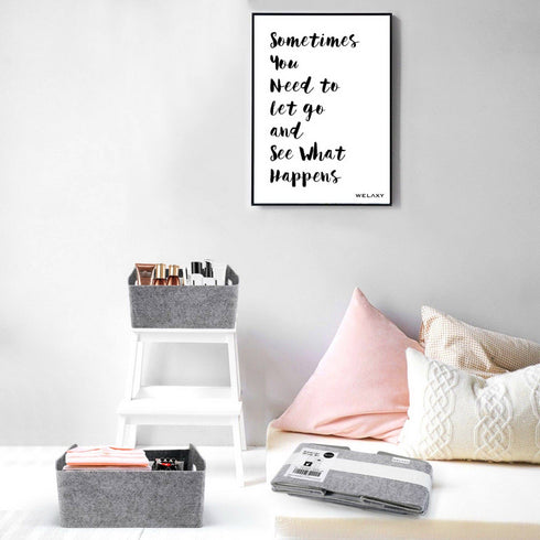 Welaxy storage & organize Welaxy Storage Baskets 3-piece Collapsible Felt Storage bin Foldable Shelf