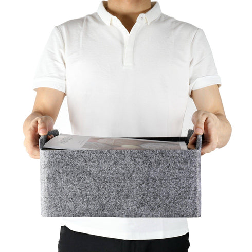 Welaxy storage & organize Welaxy Storage Baskets 3-piece Collapsible Felt Storage bin Foldable Shelf