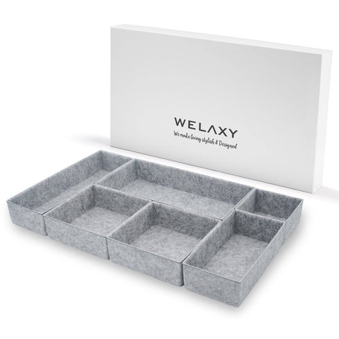 Welaxy Welaxy Deluxe drawer organizers trays 6-piece Style A