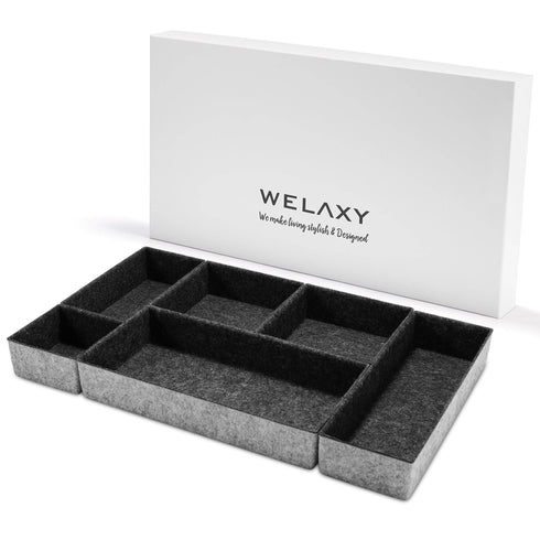 Welaxy Welaxy Deluxe drawer organizers trays 6-piece Style A