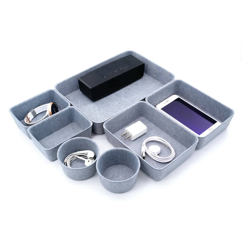 Welaxy Welaxy Drawer organizers trays felt storage bins Gifts pack 7-pieces circles