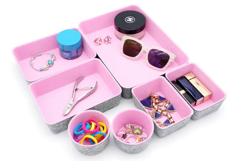 Welaxy Welaxy Drawer organizers trays felt storage bins Gifts pack 7-pieces circles