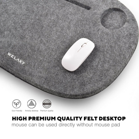 Welaxy Welaxy Large Laptop Lap Desk Portable LapDesk for Bed Home Office fits up to 17" Laptop MacBook Chromebook Tablet Lightweight Tray Table with 3D-Shaped Pillow