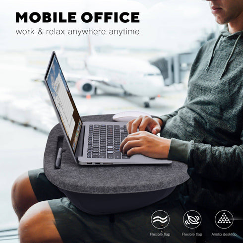 Welaxy Welaxy Large Laptop Lap Desk Portable LapDesk for Bed Home Office fits up to 17" Laptop MacBook Chromebook Tablet Lightweight Tray Table with 3D-Shaped Pillow