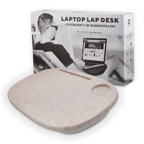 Welaxy Welaxy Large Laptop Lap Desk Portable LapDesk for Bed Home Office fits up to 17" Laptop MacBook Chromebook Tablet Lightweight Tray Table with 3D-Shaped Pillow