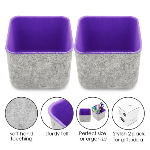 Welaxy Welaxy Office drawer organizers box 2-piece stylish simple cute storage bins